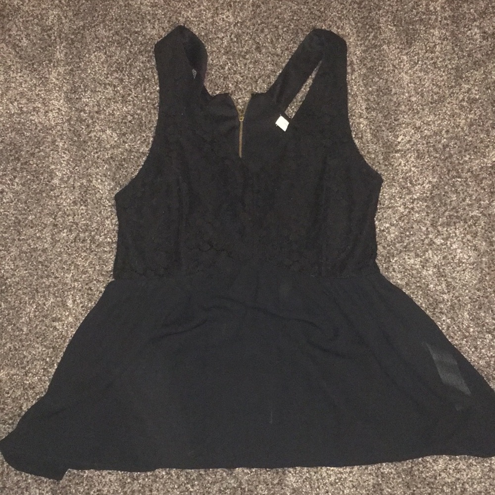 Black tank top